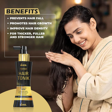 VCare Day Night Hair Tonic For Men & Women with Castor Oil and Olive Leaf Extract-Best Scalp Serum for All Hair Type-Prevents Hair Fall & Strengthens Hair Stimulates (100ml Pack of 1)